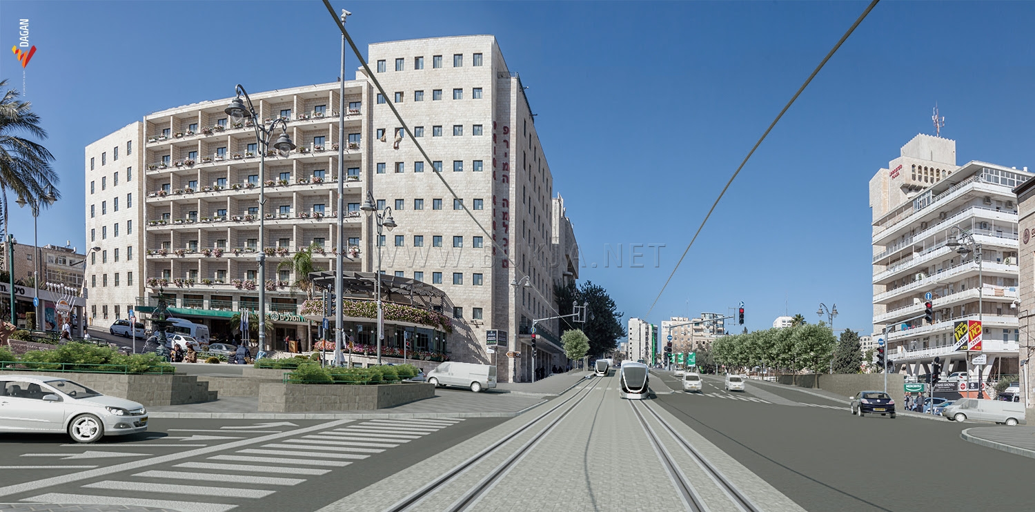 הדמייה לקו הכחול של הרכבת הקלה